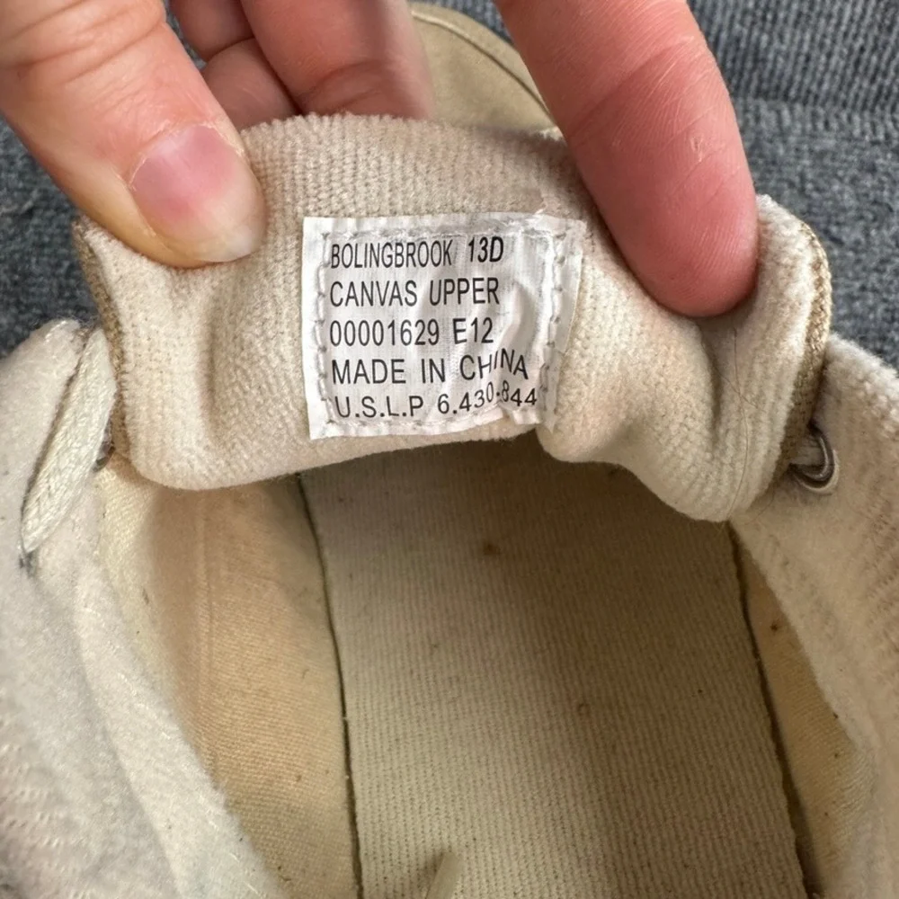 Polo Ralph Lauren Bolingbrook Tan Canvas Low Top Sneakers Mens 13 D
